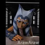 Commander Ahsoka giving a blowjob