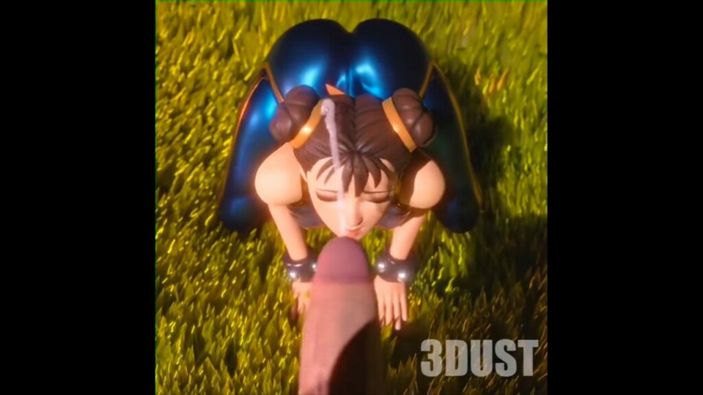 Cumming all over Chun-li's face