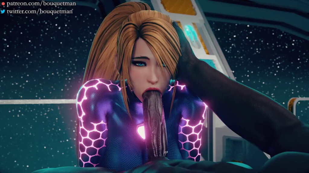 Sarah in Metroid suit giving a bj (Blacked)