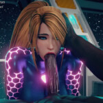 Sarah in Metroid suit giving a bj (Blacked)