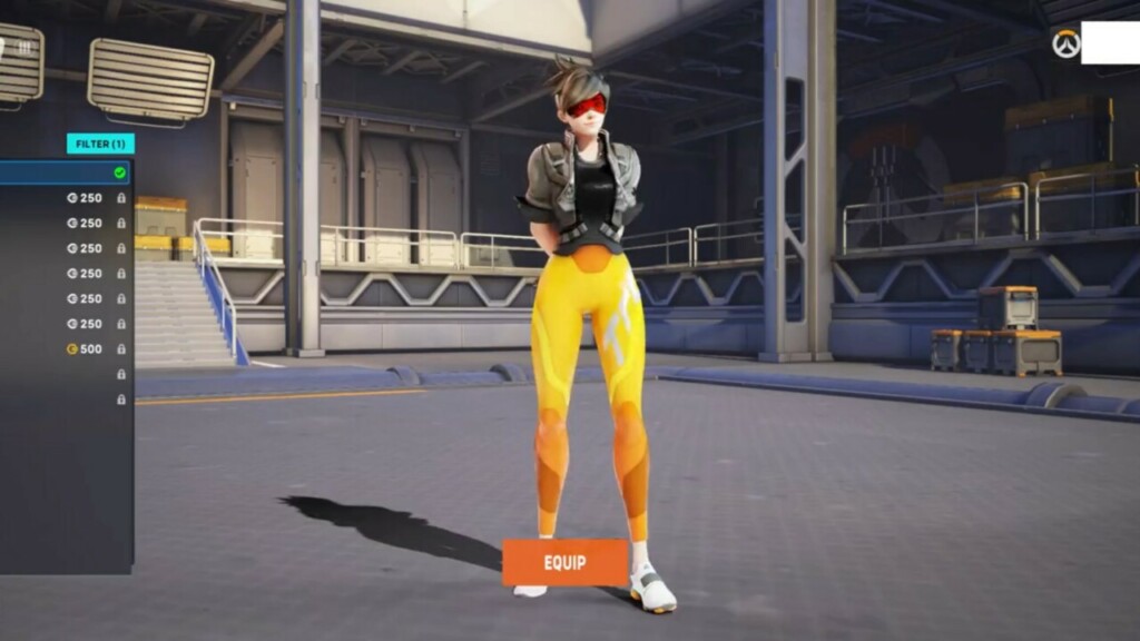 Tracer skin selection screen