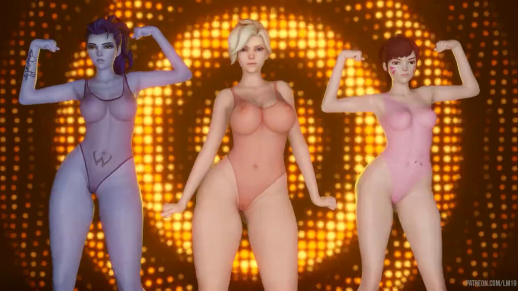 Widowmaker, Mercy and D.va 80s fitness workout