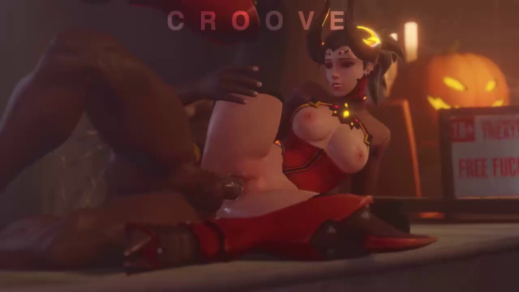 Devil Mercy spooning fucked