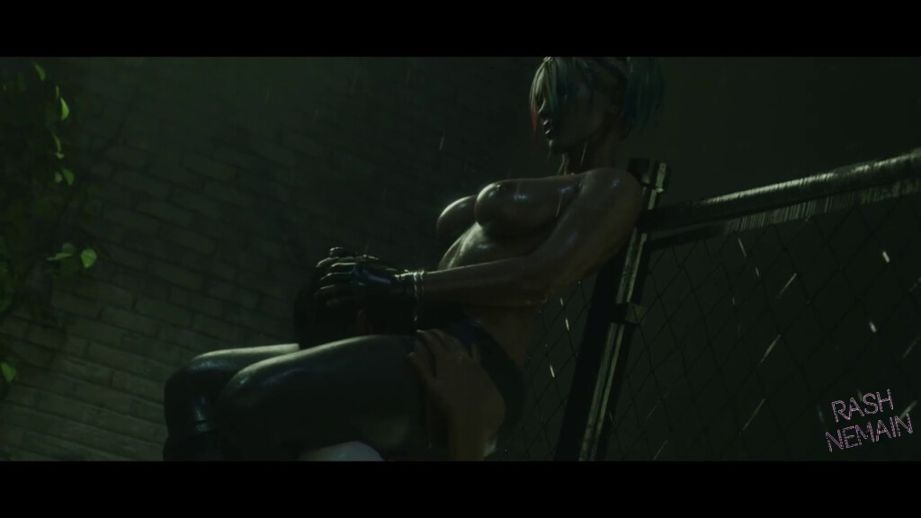 Harley Quinn thighjob, handjob, creampied