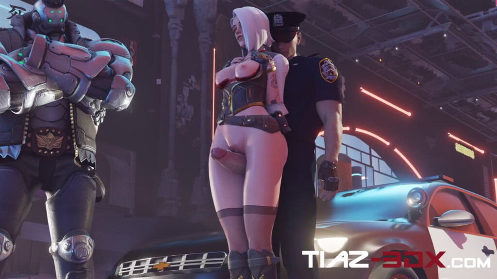 Ashe giving a thighjob