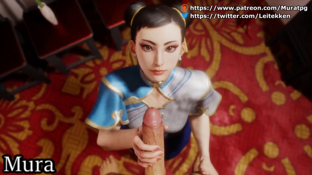 Chun-li handjob cumshot pov