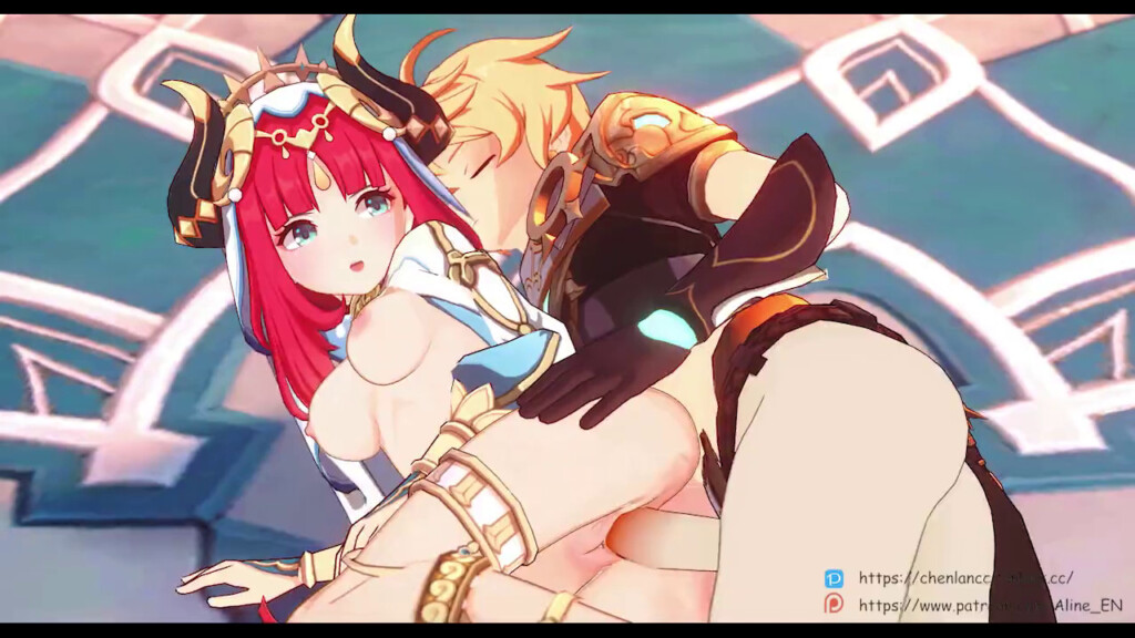 Nilou side fucked creampie