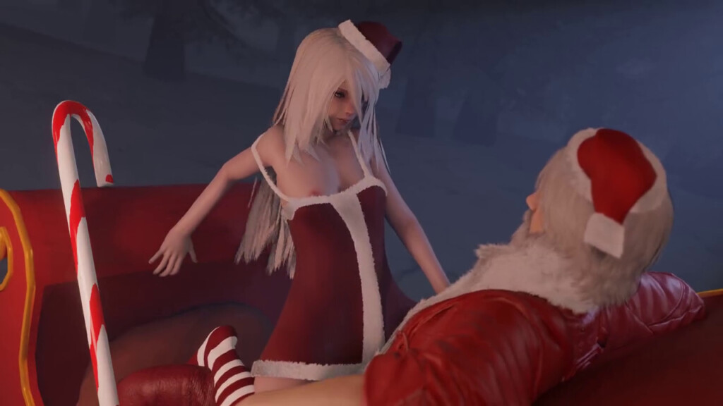 Xmas A2 riding a santa
