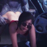 Ada Wong clapped by Mr X