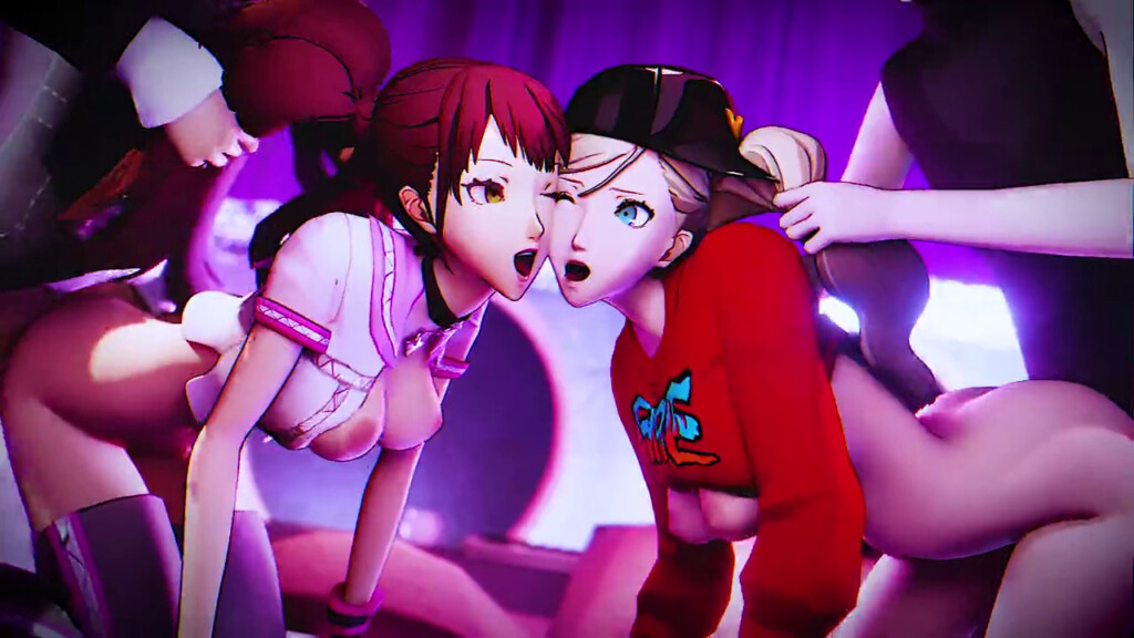 Ann Takamaki and Kujikawa Rise fucked doggystyle