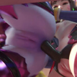 D.va fucking Widowmaker with a strap-on