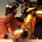Pharah fucked by an anubis