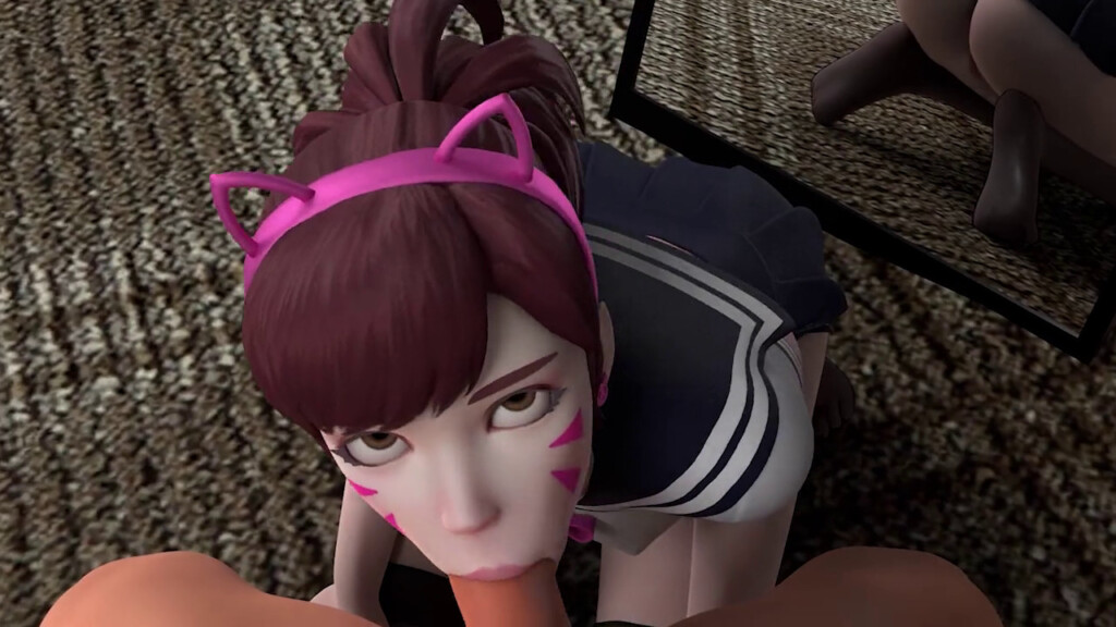 D.va blowjob close-up