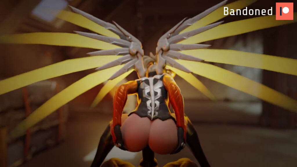 Futa Mercy riding a big cock