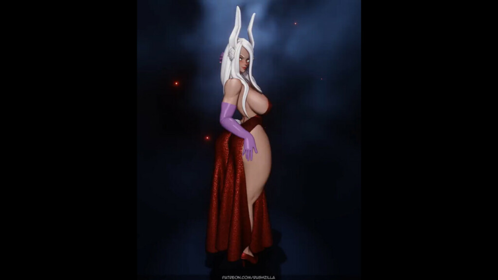 Miruko in Jessica Rabbit's dress
