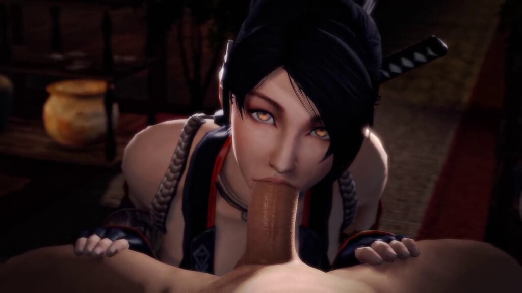 Momiji giving a blowjob