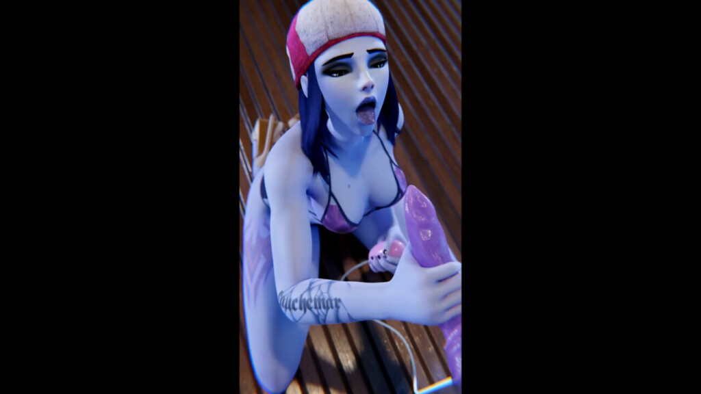 Widowmaker facial from dildo
