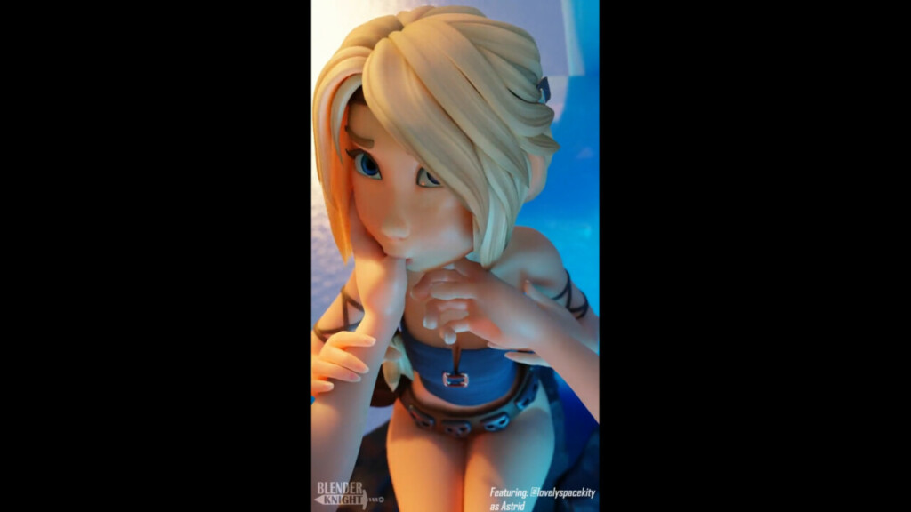 Astrid giving a great blowjob