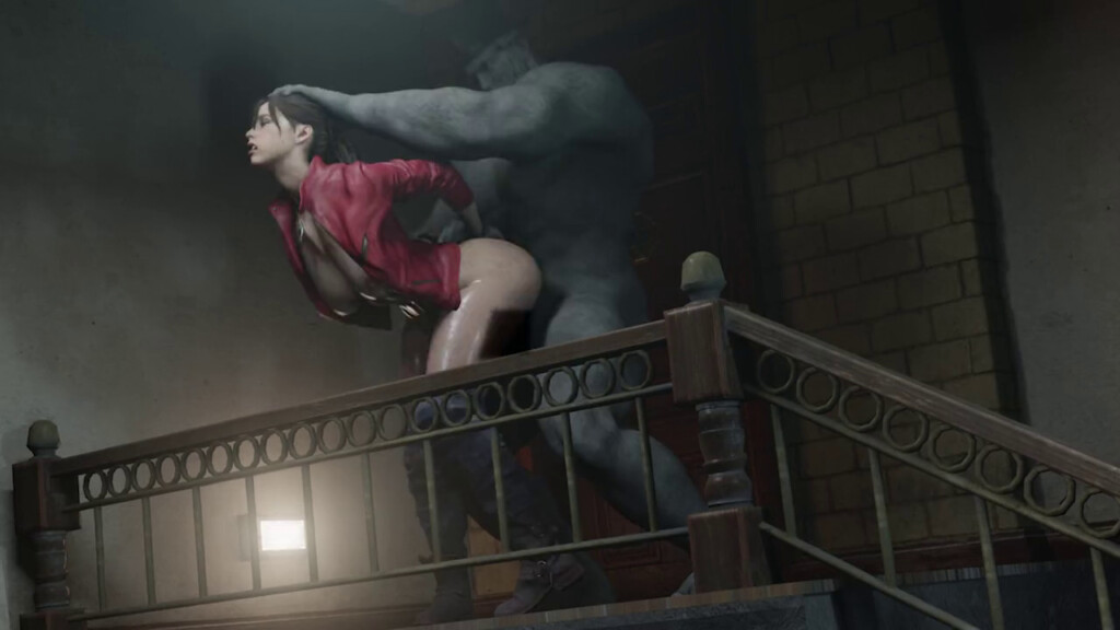 Claire Redfield pounded by Mr.X