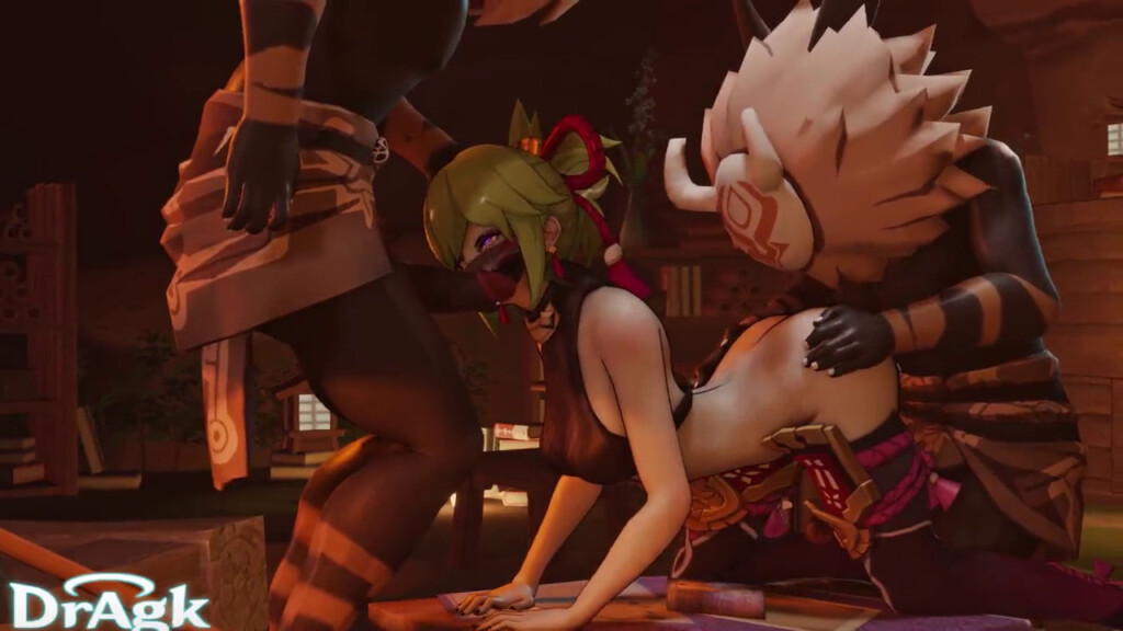 Kuki Shinobu and hilichurls