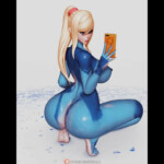 Samus Aran body paint