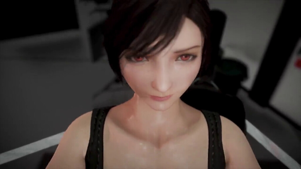 Tifa riding at the gym pov