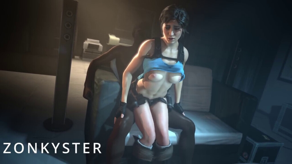 Lara Croft couch reverse riding