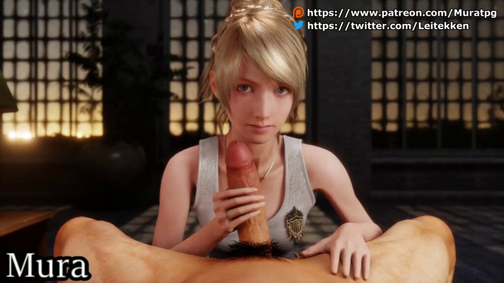 Lunafreya handjob spit