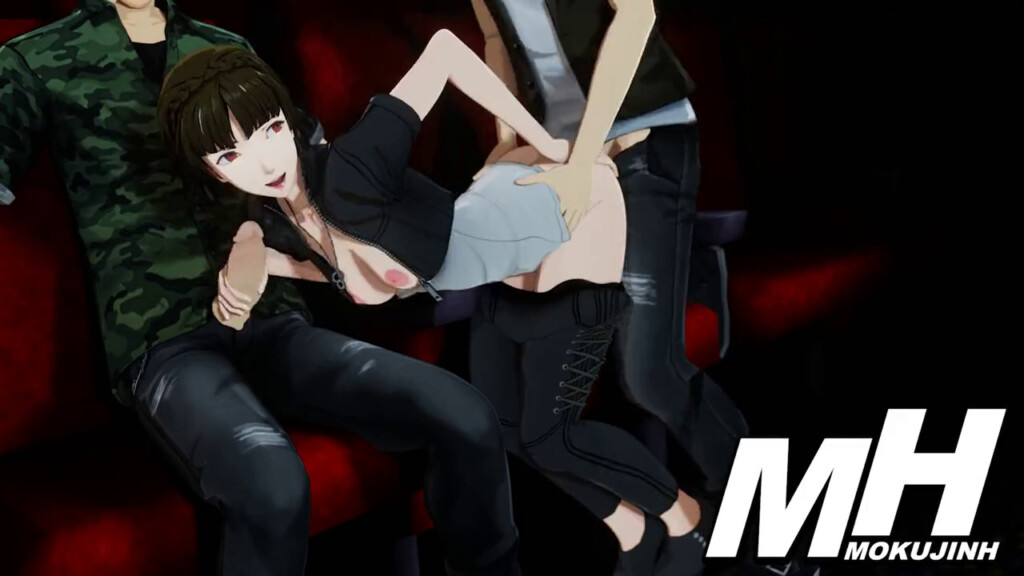 Makoto trying to watch the movie