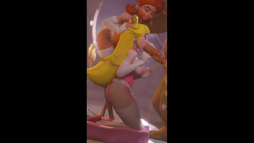 Princess peach sucking a monster