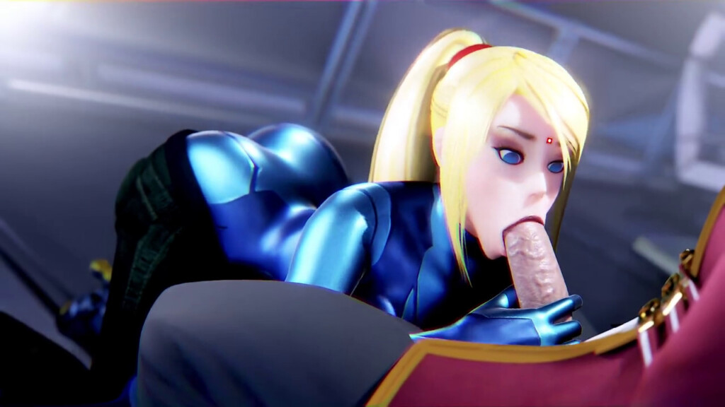 Samus Aran blowjob then fucked from behind