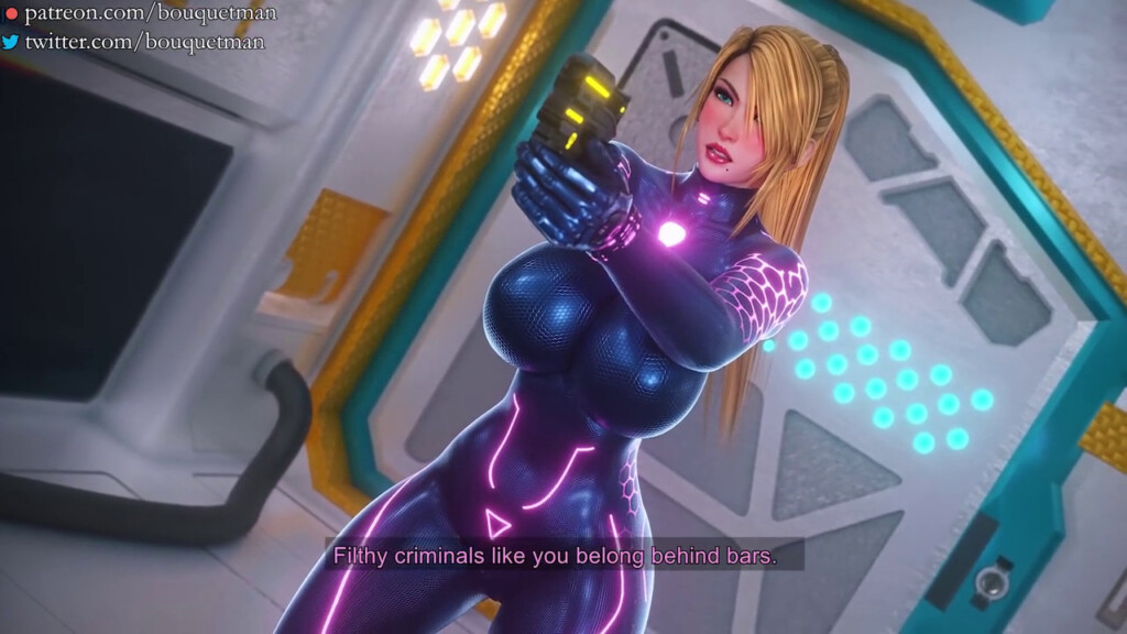 Samus Aran cowgirl creampie