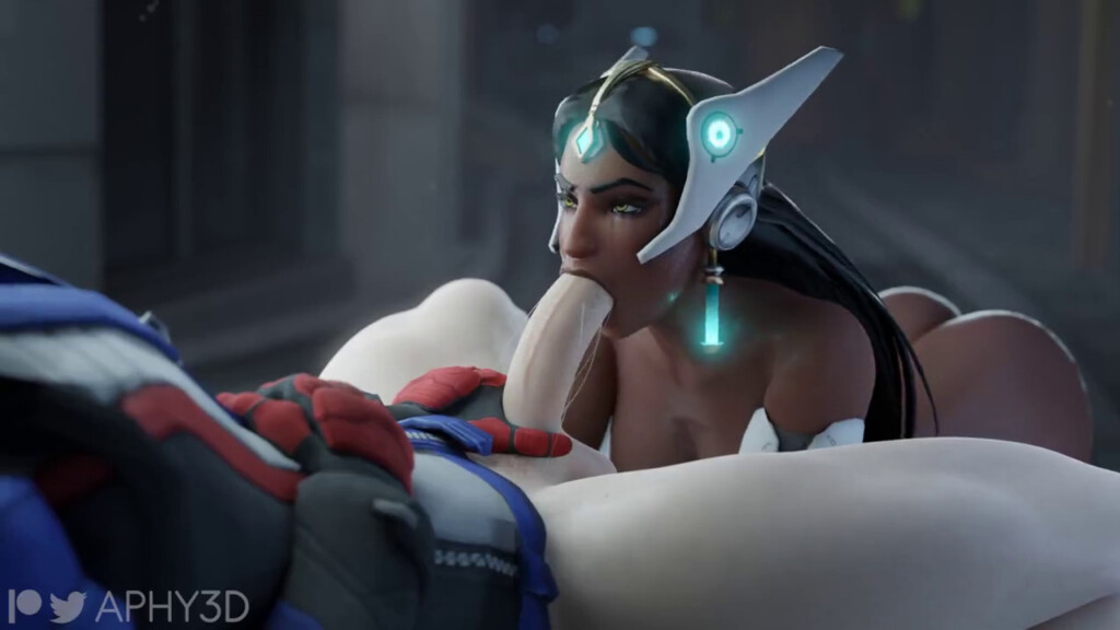 Symmetra sucking a soldier cock