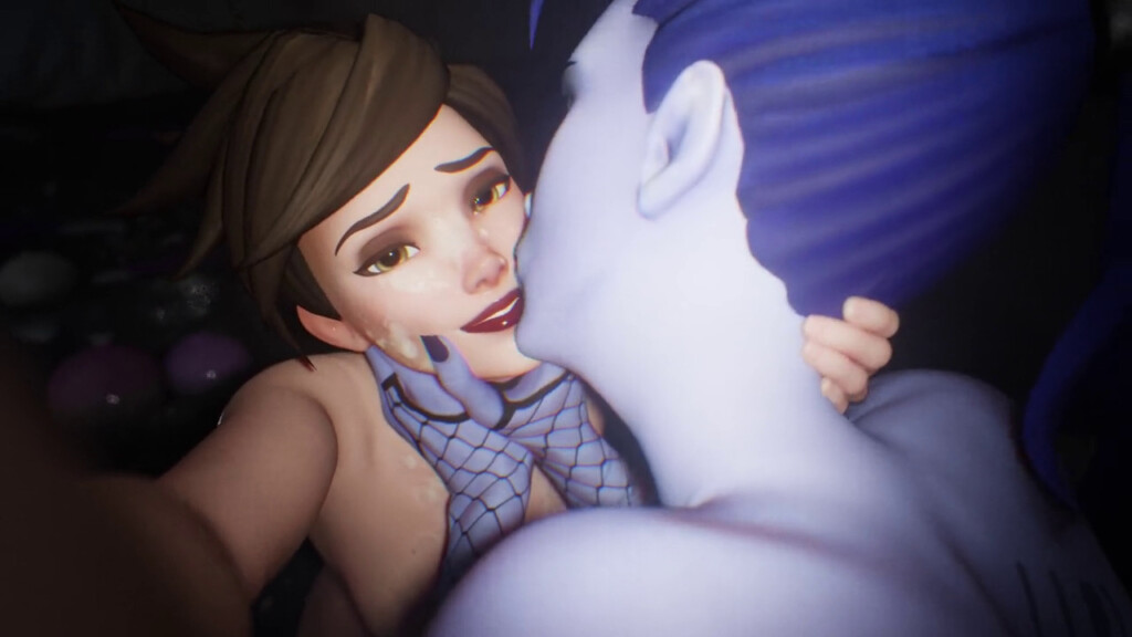 Tracer fucked by Widowmaker Futanari cock