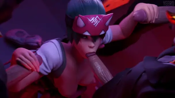 Kiriko handling the goons