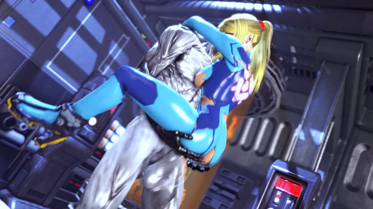 Monster's grip on Samus Aran tightens