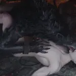 Lady Alcina Dimitrescu fucked by a werewolf