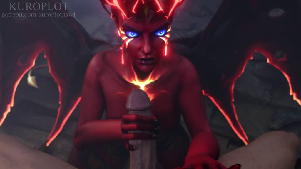 Queen of Pain blowjob and deepthroat pov