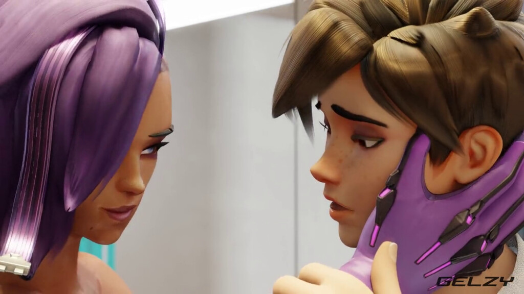 Sombra and Futa Tracer in locker room
