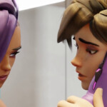 Sombra and Futa Tracer in locker room