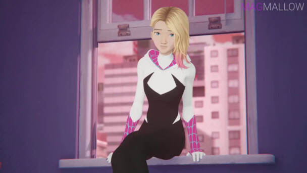 Spider Gwen Stacy visiting Miles