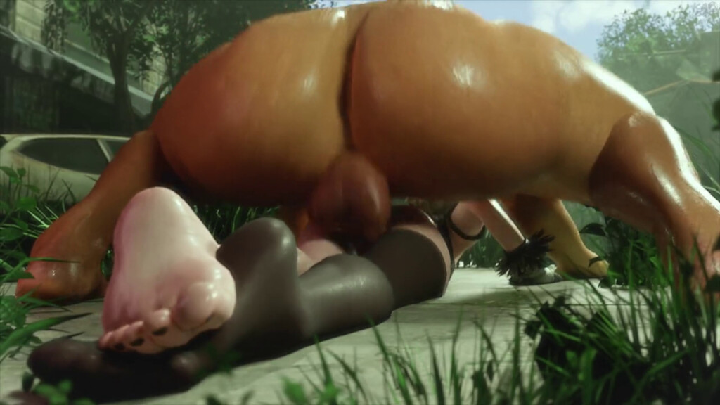 Yorha 2B gets proneboned outdoor