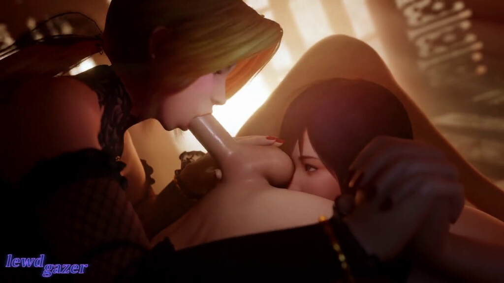 Helena and Kokoro blowjob and rimjob