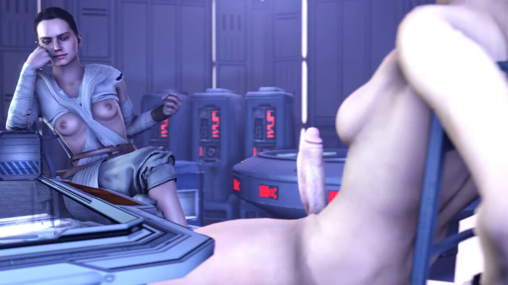 Rey using power of the force