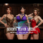 Tifa hosting an event at Seventh Heaven