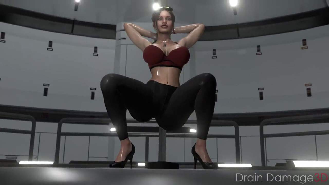 Claire Redfield dancing and teasing