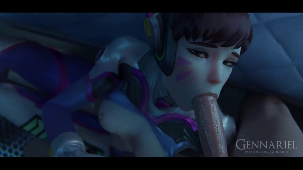 D.va gets face fucked blowjob