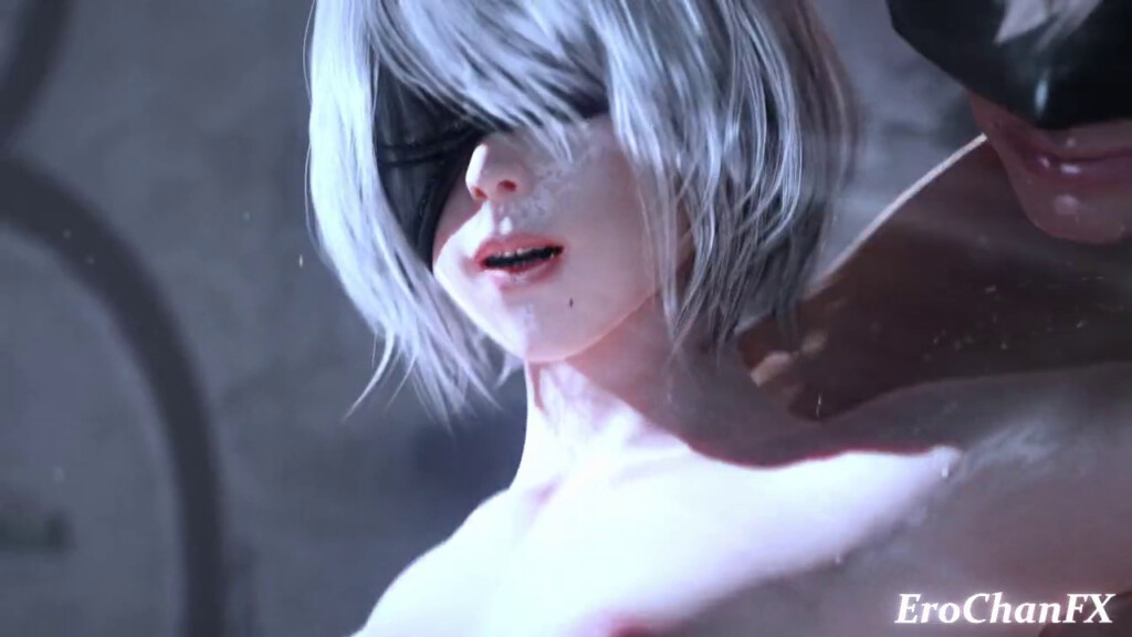 2B standing sex and spooning creampie