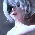 2B standing sex and spooning creampie