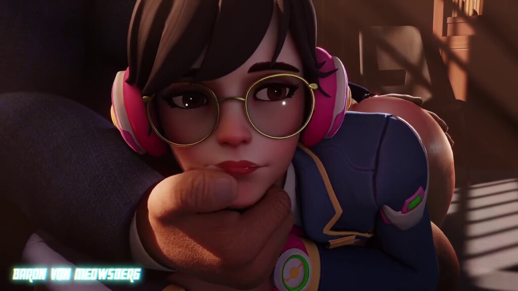 Bad student D.va got spanked